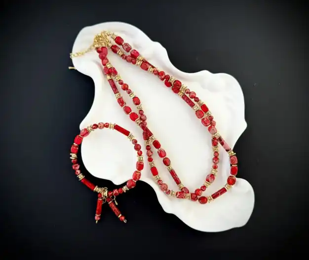 Колие + Гривна "Пламъци"