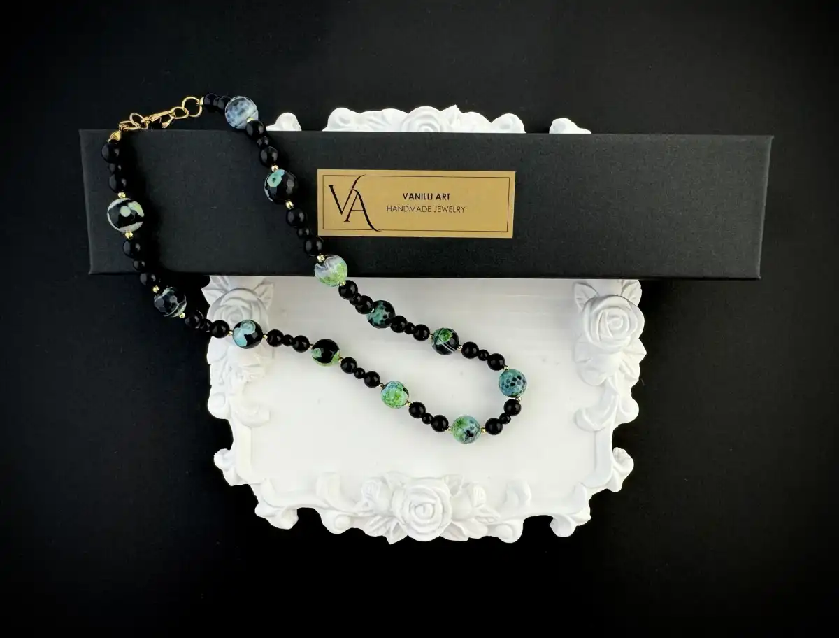 Колие "Паунови пера" 2