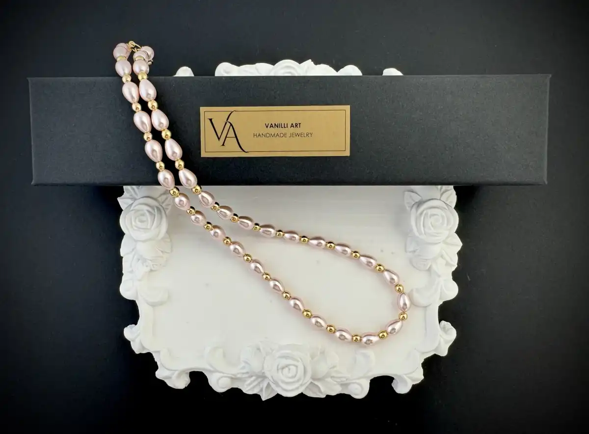 Колие "Розова сълза" 2