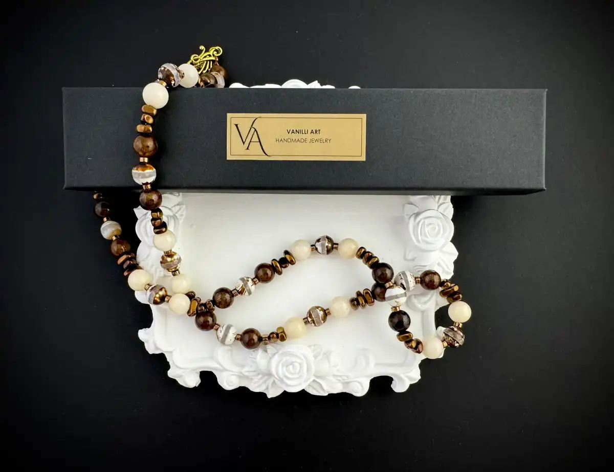 Колие "Топло капучино" 2