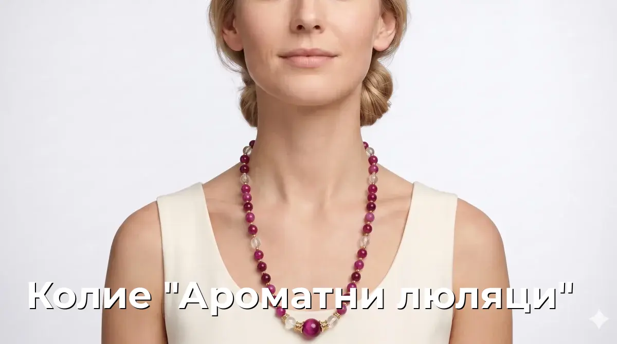 Колие "Индиго и Стъкло"
