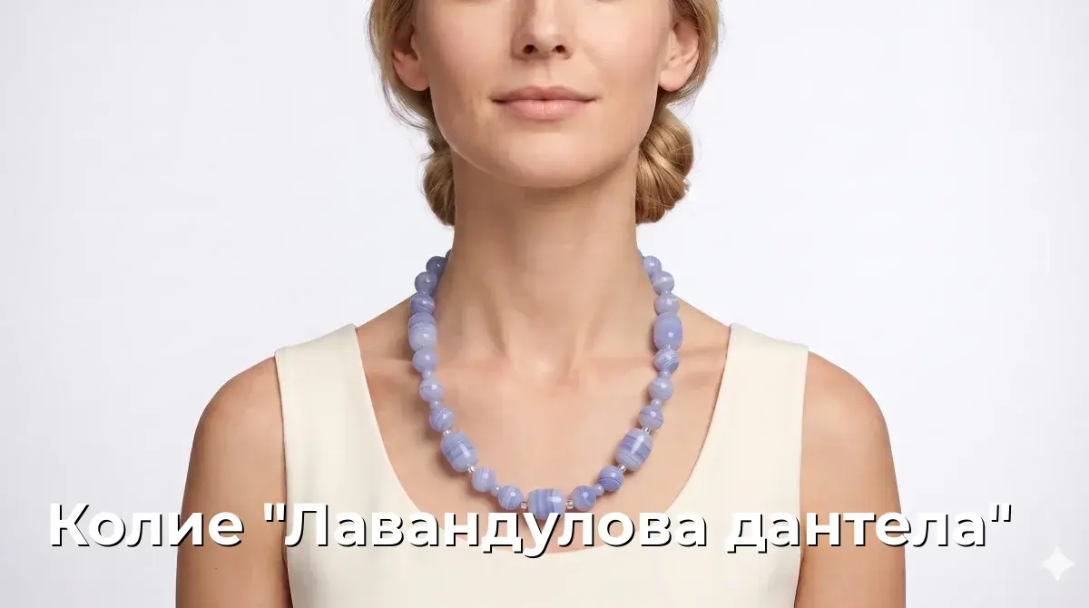Колие "Лавандулова дантела"