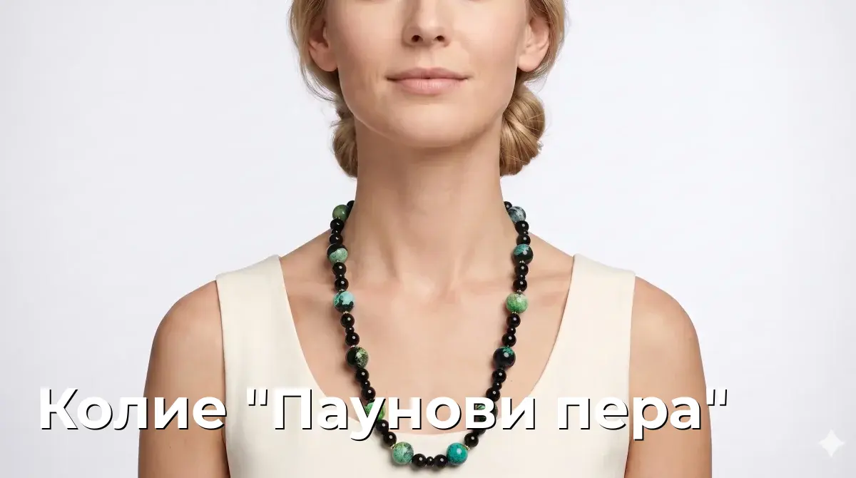 Колие "Паунови пера"