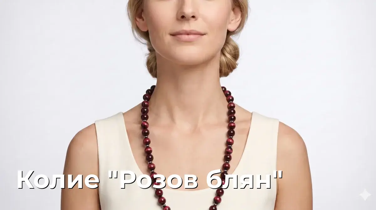 Колие "Розов блян"