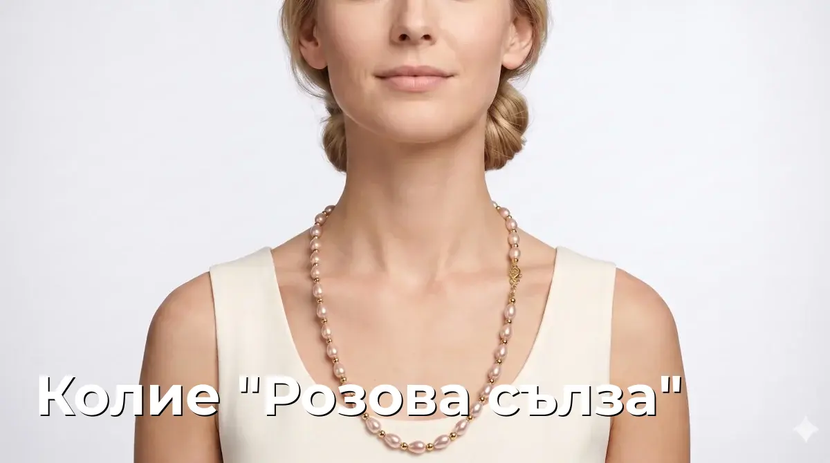 Колие "Розова сълза"