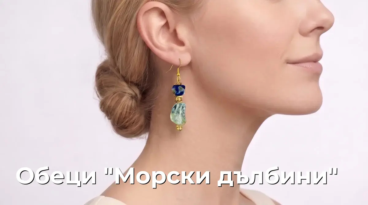Обеци "Морски дълбини"