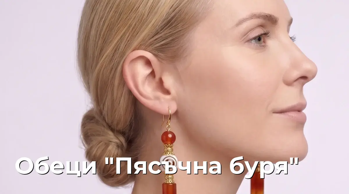 Обеци "Пясъчна буря"
