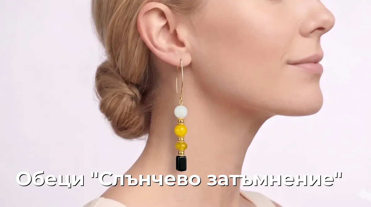 Обеци "Слънчево затъмнение"